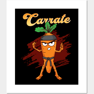 Carrate Karate Carrot Pun Posters and Art